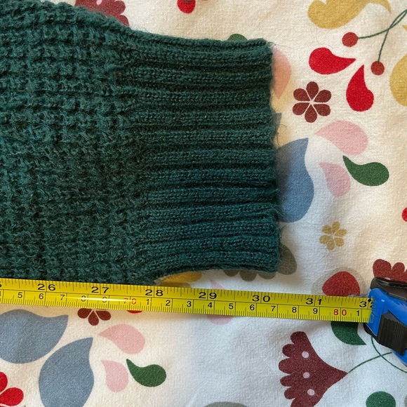 American Eagle Women's Textured Knit Half-Quarter Sweater in Dark Green, Size M - Picture 6 of 6
